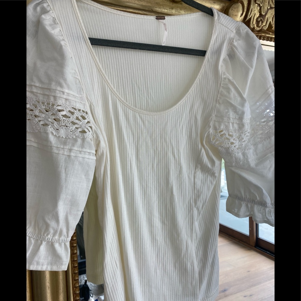 Free People puff sleeve top